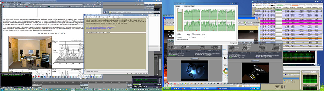 Windows 7 multitasking rendering and teather mix