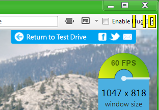 IE10 test drive canvas zoom 60fps limit